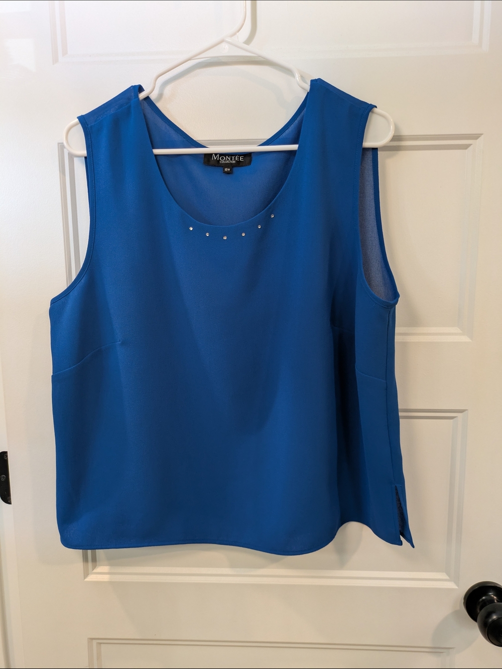 🔴 3/$15  Royal Blue Sleeveless Scoop Neck Top